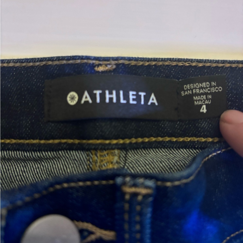 NWT Athleta Midnight Jeans Sculptek  SZ 4 Athleisure Bondcon - Picture 5 of 8